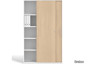 ASL - Tall office storage unit with sliding doors _ Bralco