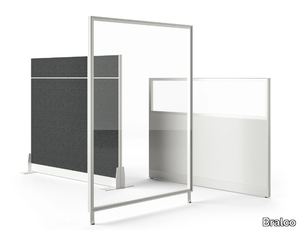 KUBICK - Freestanding glass and aluminium office screen _ Bralco