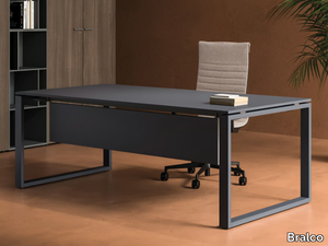 LOOPY - Aluminium and wood executive desk _ Bralco