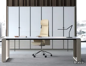 ARCHE - Rectangular glass executive desk _ Bralco