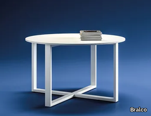 LOOPY - Round tempered glass meeting table _ Bralco