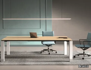 JET EVO - Rectangular office desk with cable management _ Bralco