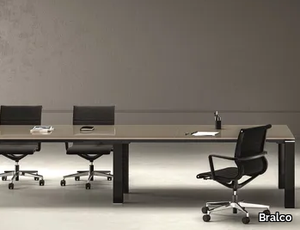 JET EVO - Rectangular meeting table with cable management _ Bralco