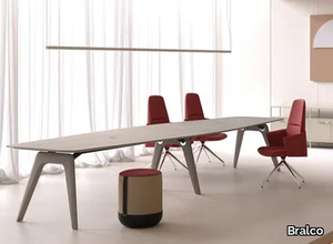 RAIL - Rectangular oak meeting table _ Bralco