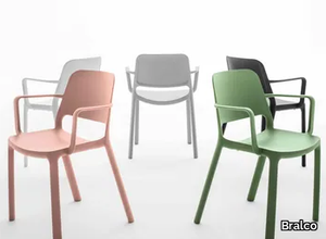 LOTUS - Technopolymer chair with armrests _ Bralco