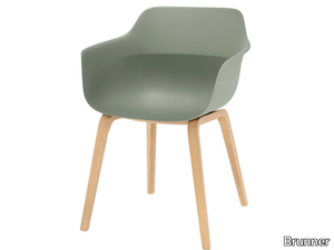 CRONA LIGHT ECO - Shell chair with four-legged frame and armrests _ Brunner