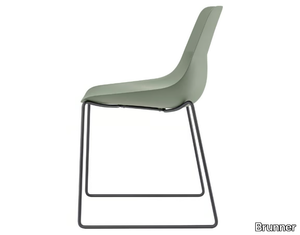 CRONA LIGHT ECO - Shell chair with sled-base frame _ Brunner