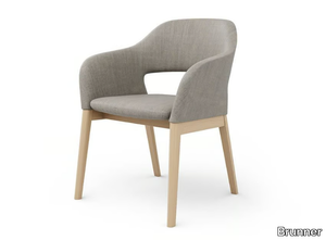 INVITE - Upholstered wooden chair with armrests _ Brunner