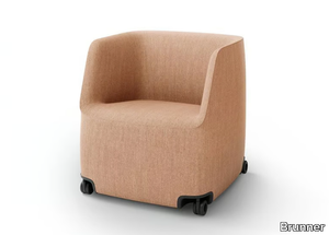 PADS - Modular armchair with armrests with castors _ Brunner