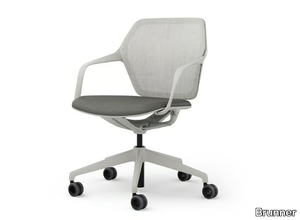 RAY WORK - Swivel chair with 5-spoke base with armrests _ Brunner