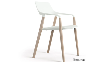 HALM - Stackable chair with armrests _ Brunner