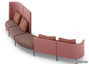 OVAL - Curved high-back sofa _ Brunner