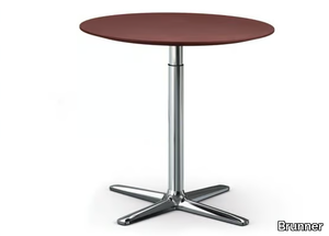 LIFT - Height-adjustable round HPL table _ Brunner