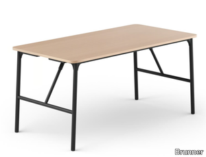 NATE S - Folding rectangular steel dining table _ Brunner