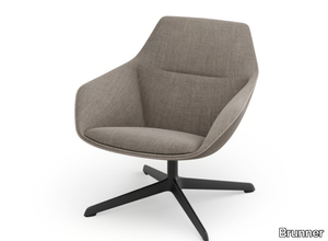 RAY SOFT - Swivel lounge chair with 4-spoke base _ Brunner