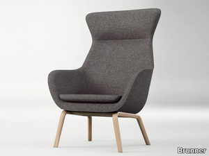 CRONA LOUNGE - Armchair with armrests high-back _ Brunner