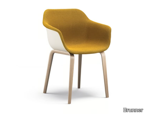 CRONA LIGHT TOUCH - Upholstered fabric chair with armrests _ Brunner