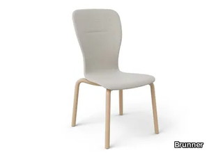 FEEL - Upholstered stackable wooden chair _ Brunner