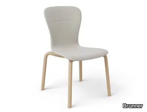 FEEL - Stackable upholstered wooden chair _ Brunner