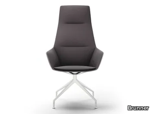 RAY SOFT - Trestle-based high-back fabric executive chair with armrests _ Brunner