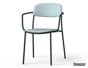 NATE S - Steel chair with armrests _ Brunner