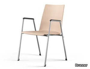 FIRST PLACE - Stackable wooden training chair with armrests _ Brunner