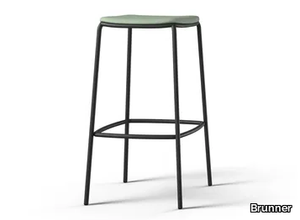 NATE S - Steel barstool with footrest _ Brunner