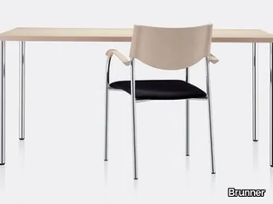 6051 - Rectangular wood veneer table _ Brunner