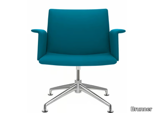 FINALOUNGE - With 4-spoke base easy chair with armrests _ Brunner