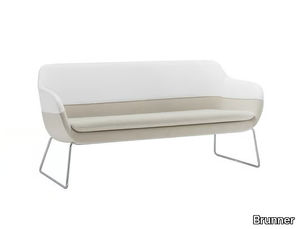 CRONA - 2 seater sled base sofa _ Brunner