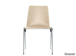 HERO - Stackable beech reception chair _ Brunner