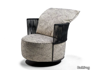 OD YAO - Swivel fabric garden armchair with armrests _ Bullfrog