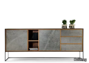 SOLID - Steel and wood sideboard with doors _ Bullfrog