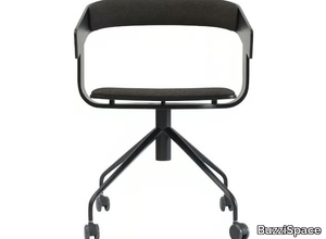 BuzziFloat CrossPlus - With 4-spoke base chair with castors with armrests _ BuzziSpace