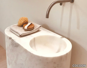 JP COLUMN - Freestanding marble washbasin _ COCOON