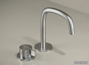 PB SET11.MICRO - 2 hole countertop single handle stainless steel washbasin mixer _ COCOON