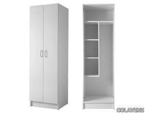 COLF 1 - Tall chipboard laundry room cabinet with hinged doors _ COLAVENE