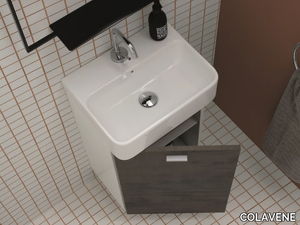 MINI LAVABI - Rectangular ceramic handrinse basin _ COLAVENE