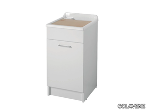 JOLLY WASH - Chipboard laundry room cabinet with laundry container _ COLAVENE