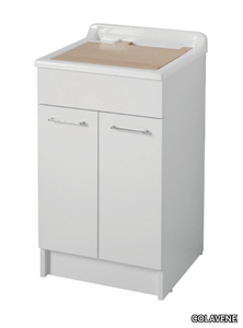 JOLLY WASH - Chipboard laundry room cabinet with laundry container _ COLAVENE