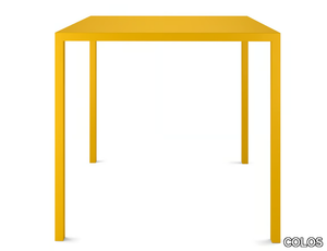 QU 800 - Stackable square powder coated steel table _ COLOS