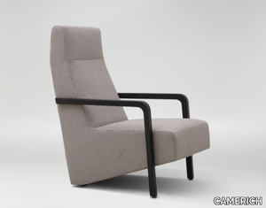 VAST - Fabric armchair with armrests high-back _ CAMERICH