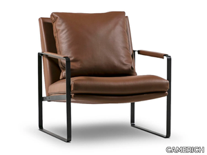 LEMAN - Sled base armchair with armrests _ CAMERICH