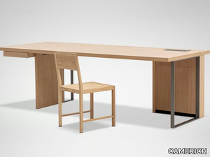 TIME - Wood veneer executive desk with drawers _ CAMERICH