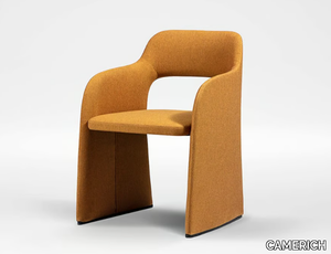 ECHO - Sled base upholstered fabric chair _ CAMERICH