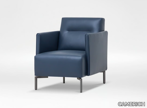 EASE - Leather armchair with armrests _ CAMERICH