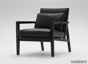 FLORA - Leather armchair with armrests _ CAMERICH