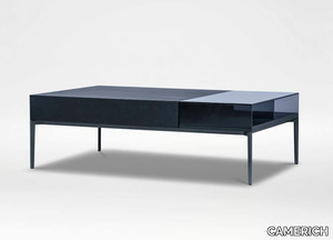 FLAMINGO - Rectangular wood veneer coffee table with storage space _ CAMERICH