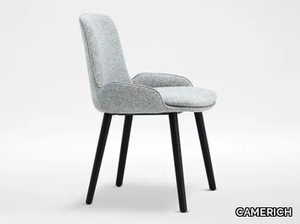 WING - Fabric chair with wooden legs _ CAMERICH