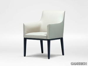SOHO - Upholstered leather chair with armrests _ CAMERICH